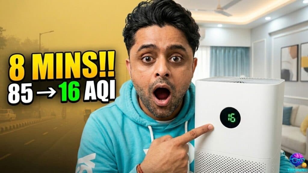 I Tried the Mi Air Purifier in Delhi… Results SHOCKED Me! (85 → 16 AQI)