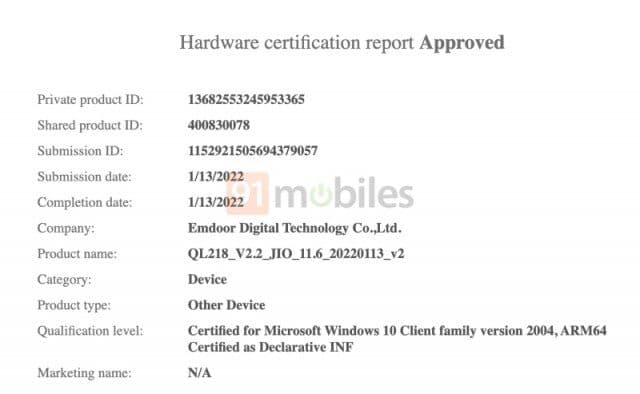 JioBook Certification
