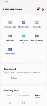 Samsung Wallet app