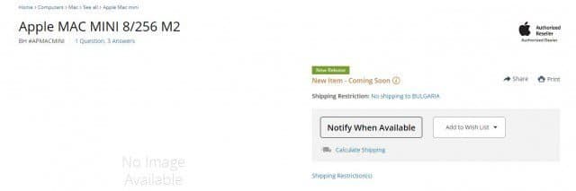 M2 Mac mini listed on B&H, Apple could ship up to 7M units of upcoming MacBook Air
-Techweu
