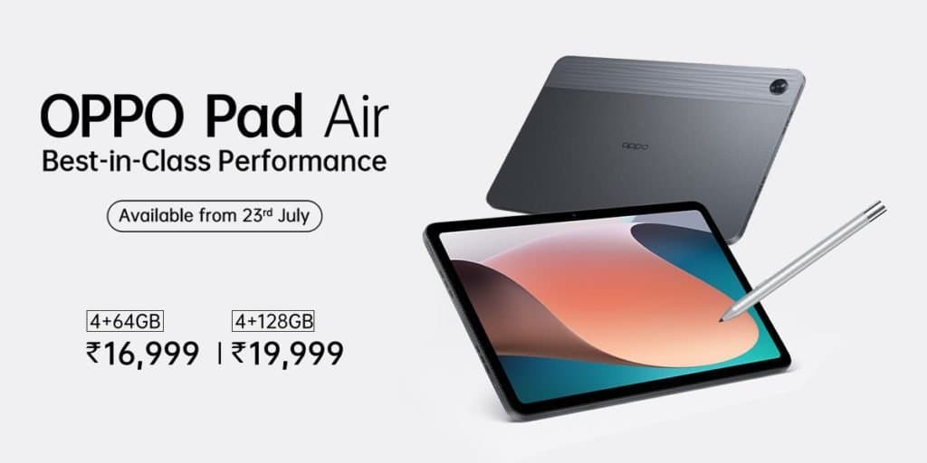 Oppo Pad Air is launching in India later this week, Oppo Enco X2 to follow next week
-Techweu