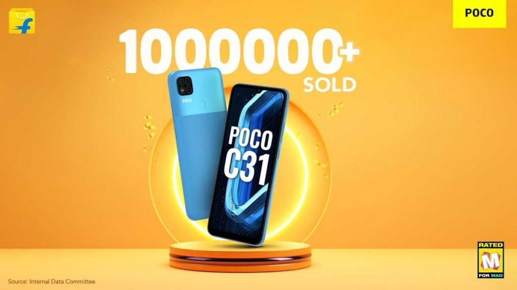 Poco C31 joins the millionaires club
-Techweu