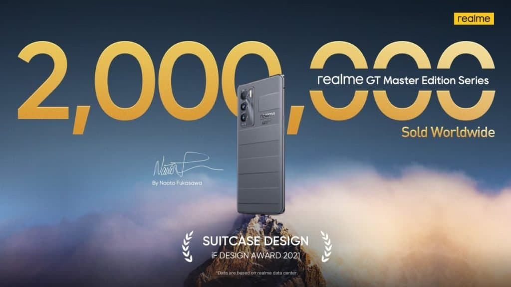 Realme sells 2 million GT Master edition smartphones
-Techweu