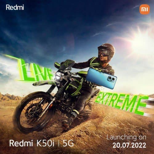 Redmi K50i is arriving on July 20, teaser reveals design
-Techweu