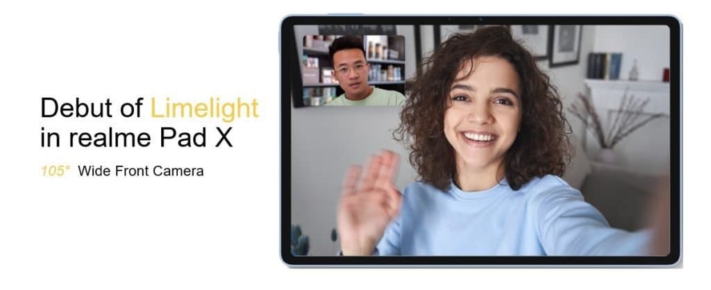 The 5G version of the Realme Pad X will introduce Limelight for video calls
-Techweu