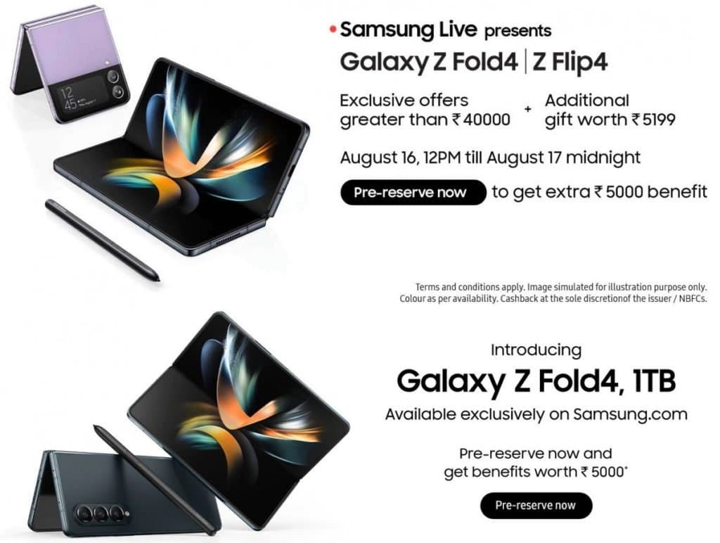 Bonus-filled Galaxy Z Flip4 and Z Fold4 pre-reservation campaign starts in India, prices still a mystery
-Techweu