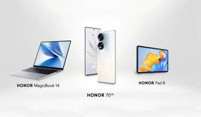 Honor 70 makes international debut alongside Pad 8 and MagicBook 14
-Techweu