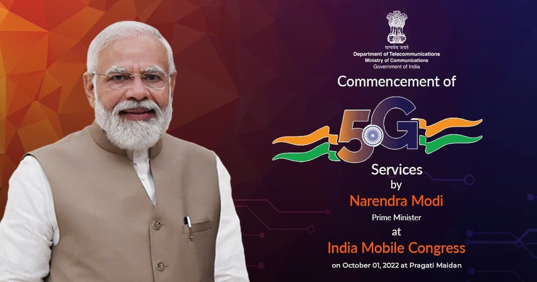 5G services will launch in India on October 1