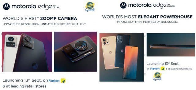 Motorola Edge 30 Ultra and Edge 30 Fusion set to launch in India on September 13
-Techweu