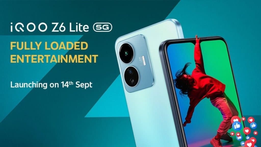iQOO Z6 Lite is launching on September 14
-Techweu