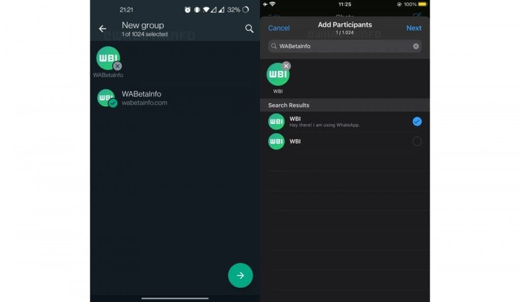 WhatsApp will support 1,024 participants per group
-Techweu