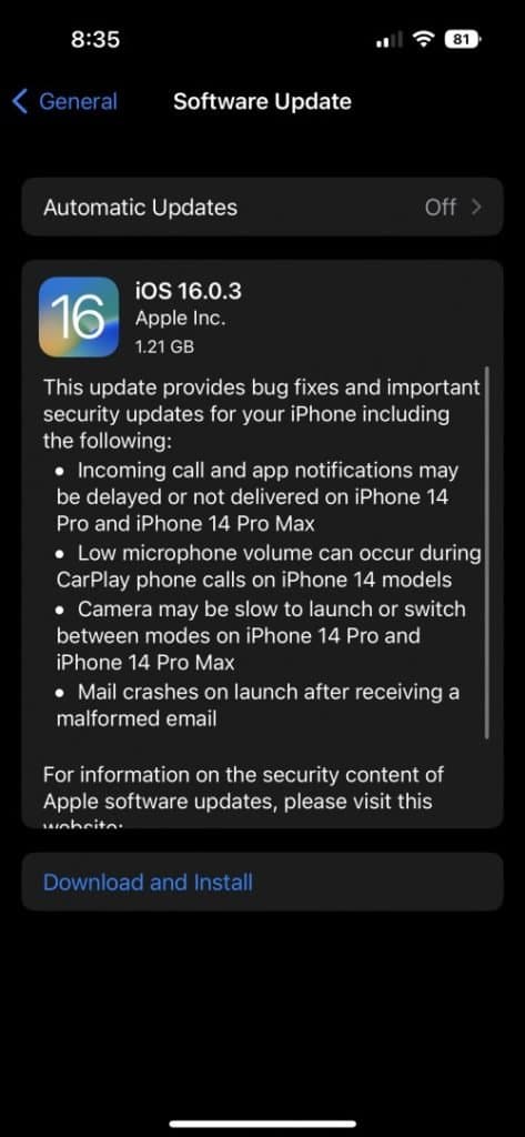 iOS 16.0.3 rolls out with fixes for new iPhones and the Mail app
-Techweu