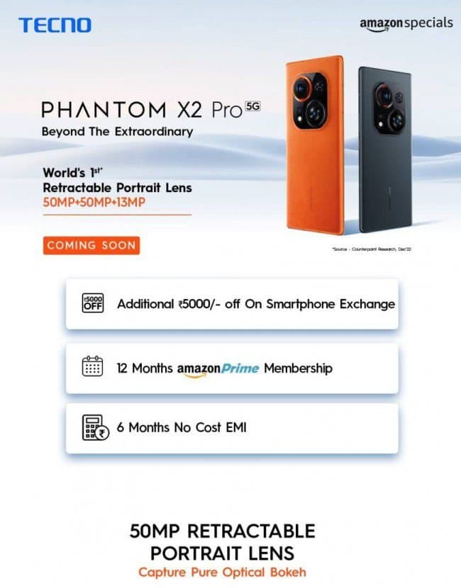 Tecno Phantom X2 Pro Indian pre-orders open next week
-Techweu