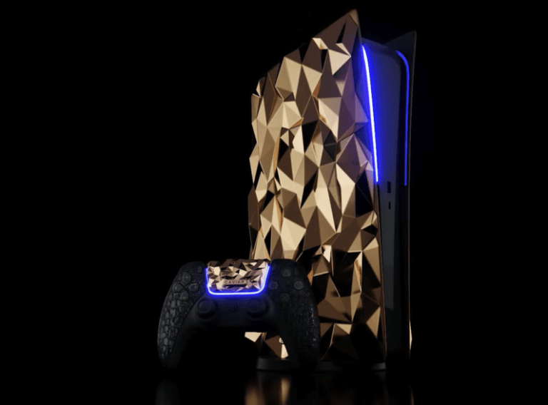 Caviar customized PlayStation 5 Golden Rock is covered with 4 kg of 18-carat gold real image techweu
