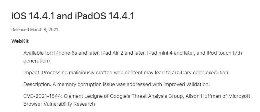 ios 14.4.1 update