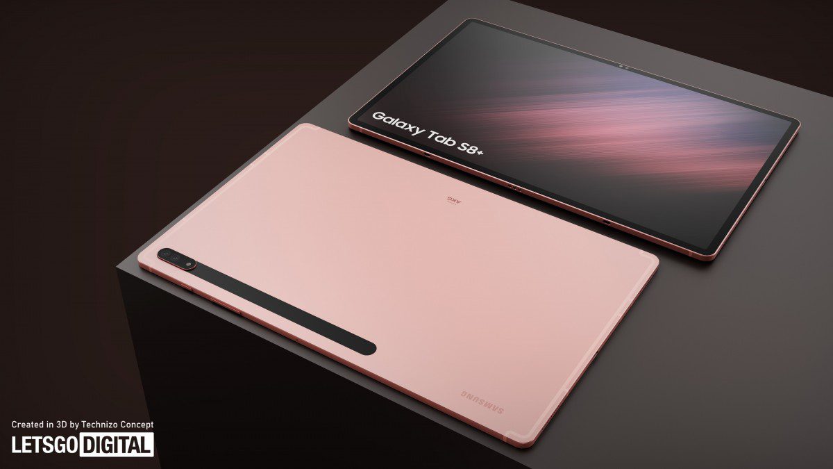 Samsung Galaxy Tab S8+ detailed renders surface 