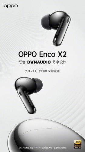 Oppo Enco X2 and Glacier Blue Oppo Watch 2