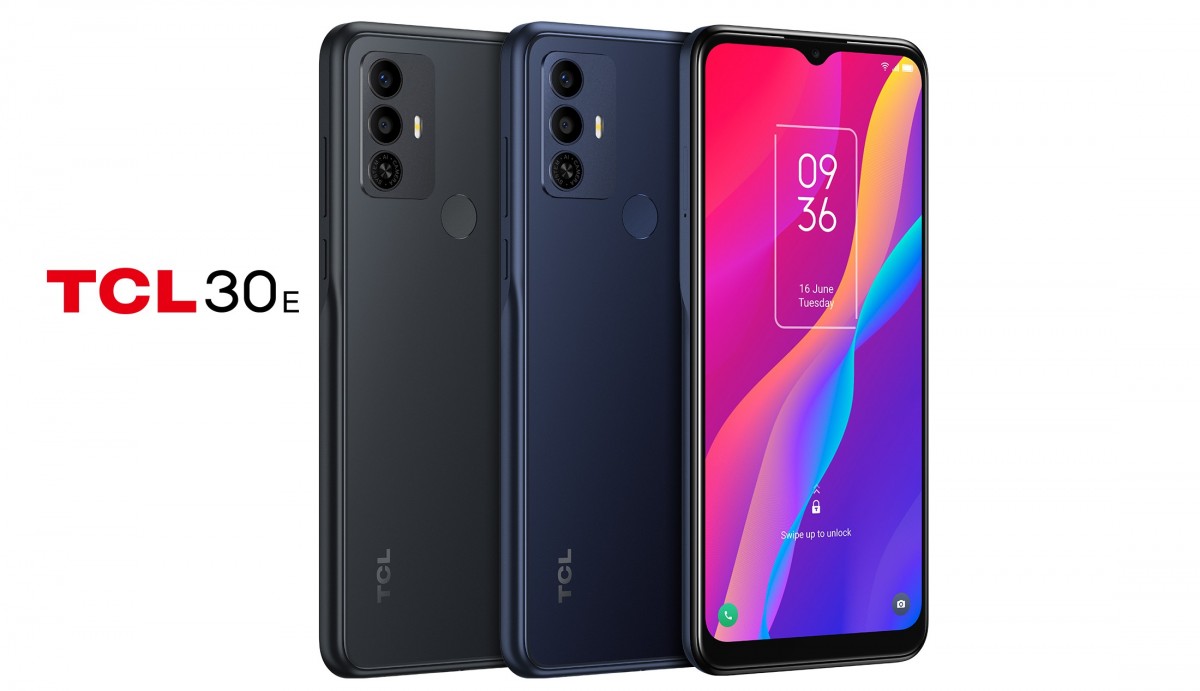The TCL 30 E will be available in Space Gray and Atlantic Blue