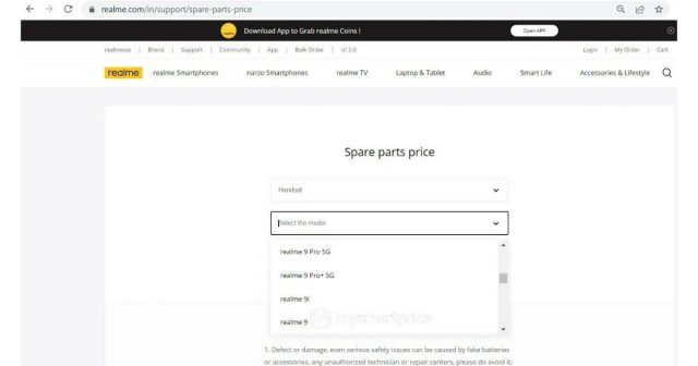 Realme 9 4G mentioned on company site, tipped to have 108MP camera
-Techweu