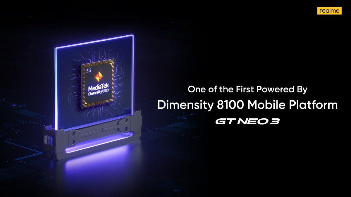 Realme GT Neo3 will be one of the first Dimensity 8100-powered smartphones