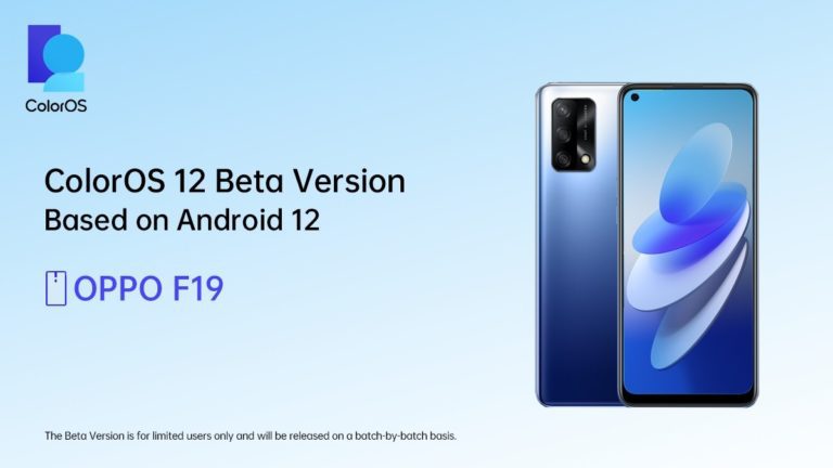 Oppo F19 gets ColorOS 12 public beta
-Techweu