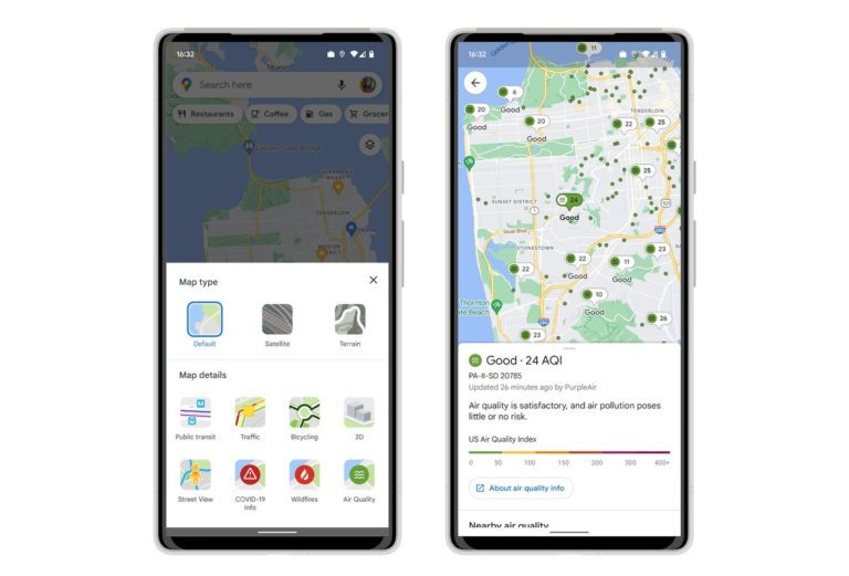 Google Maps now shows the air quality around you
-Techweu