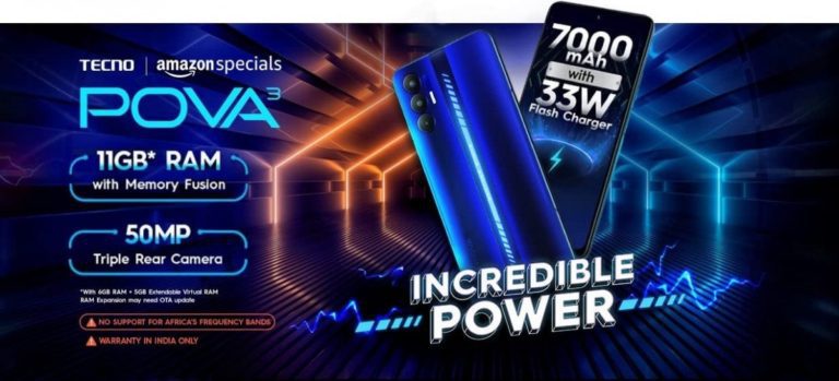 Tecno Pova 3 launching soon in India
-Techweu