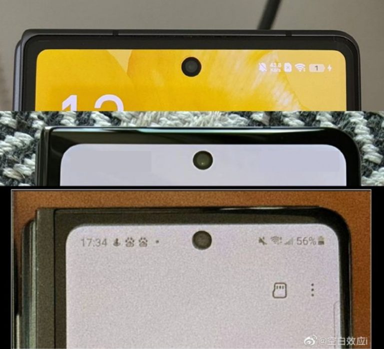 Image illustrates Samsung Galaxy Z Fold4’s slimmer bezels on the cover display
-Techweu