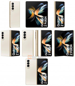 The beige Galaxy Z Fold4 actually looks nice as seen in leaked renders
-Techweu