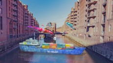 A peak at the AR experience at the Wasserschloss building