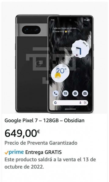 Google Pixel 7 listings