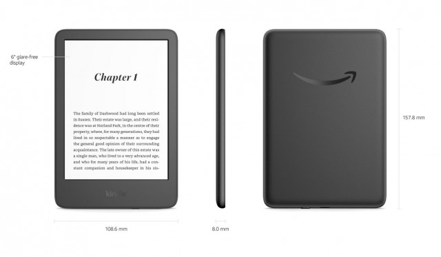 Amazon Kindle 11-gen dimensions