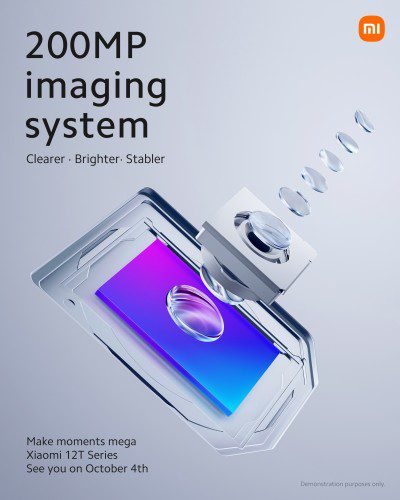 Xiaomi 12T series to have 200MP camera
-Techweu