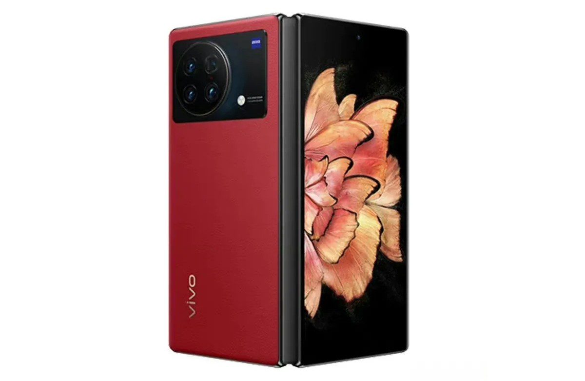 vivo X Fold+ fan render in Red