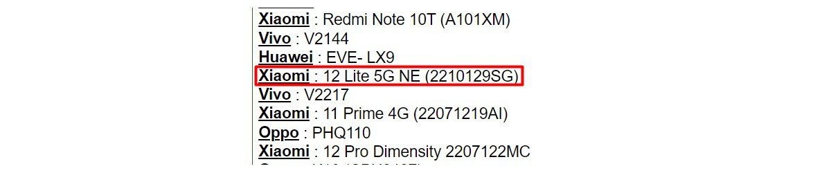 Xiaomi 12 Lite 5G NE is on the way as a rebranded Civi 2 for international markets