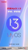 nubia Z50 and MyOS 13 teasers