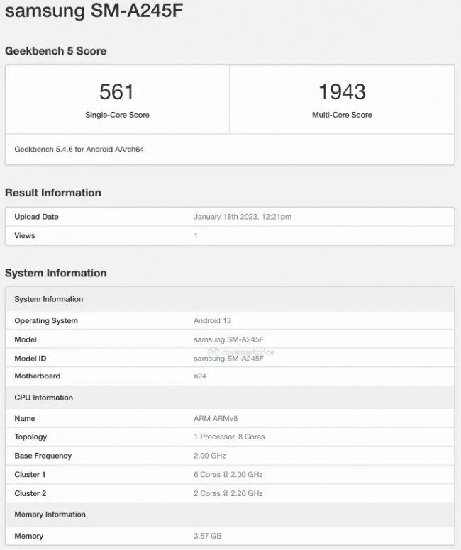 Samsung Galaxy A24 appears on Geekbench
-Techweu