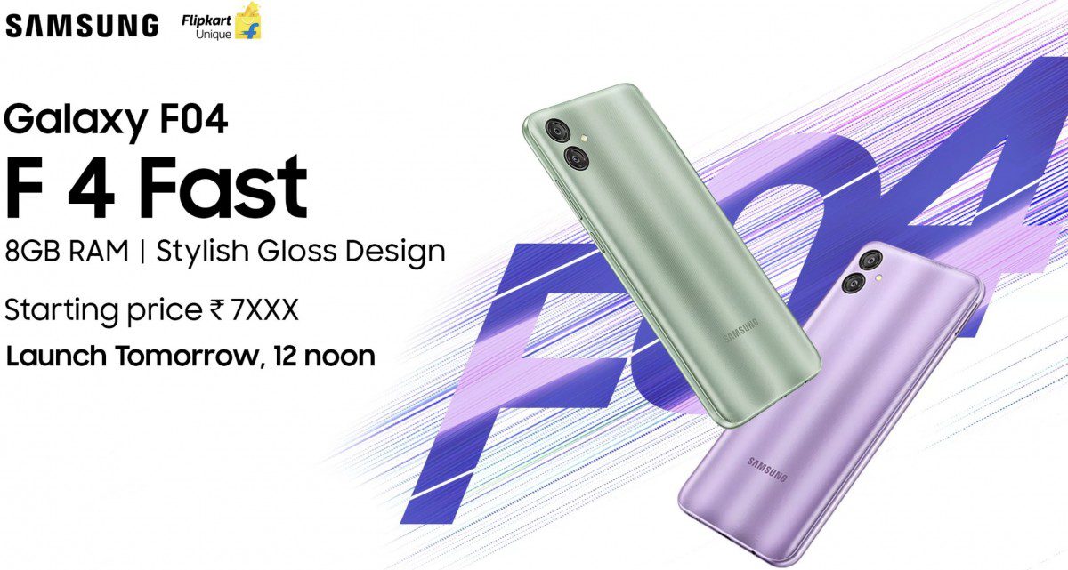 Samsung Galaxy F04's specs, design, and launch date revealed